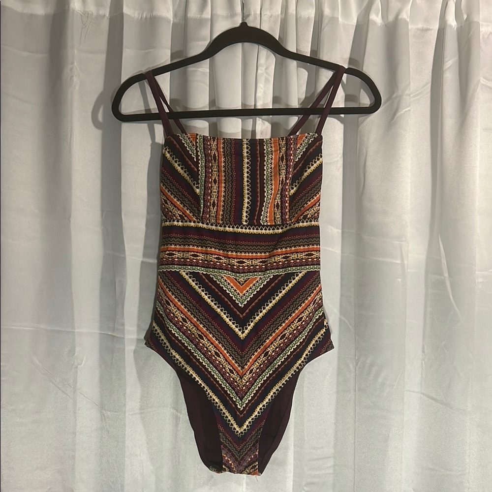 Mossimo Supply Co. Burgundy One Piece Swimsuit